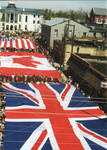 Flags of Great Britain, Canada and the United States on parade, image 002 by Author Unknown